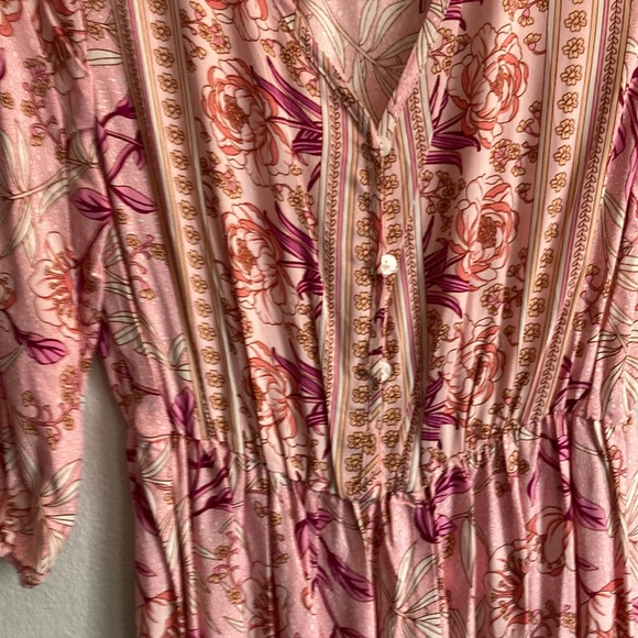 Boho Pink Floral Dress - Picture 4 of 6